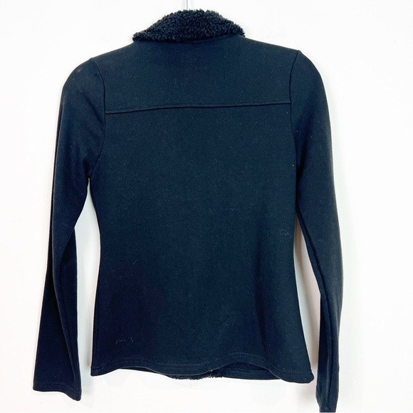 Z SUPPLY BLACK FLEECE COLLAR LONG SLEEVE KNIT MOTO JACKET WOMENS SZ XS - Picture 2 of 4